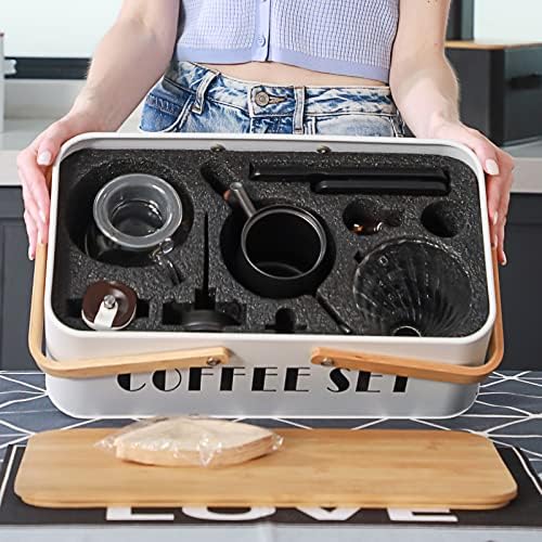 SOTECH Pour Over Coffee Maker Set, Portable Metal Box