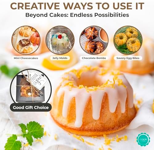 O’Creme Bakeable Plastic Mini Cake Pan with Container - Baking Pan