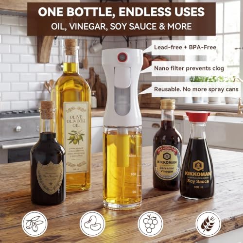 Ruolan 200ml Glass Olive Oil Sprayer