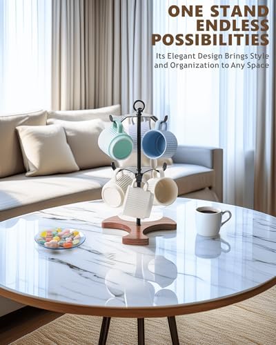 Mug Holder Tree for Countertop | 2-Tier Coffee Cup Stand & Rack Holds
