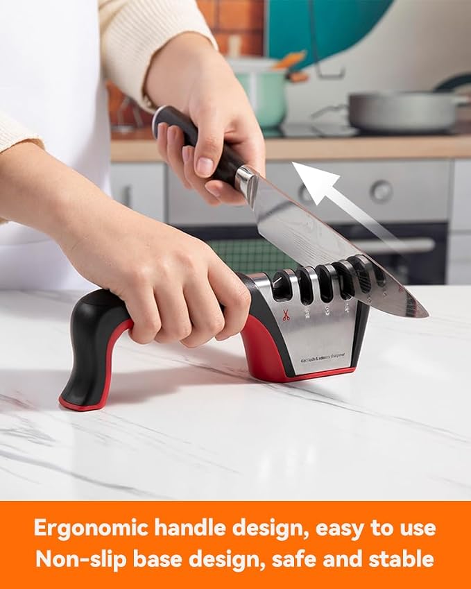 Brigii 4-in-1 Knife Sharpener, Kitchen Knife Accessories - Image 4