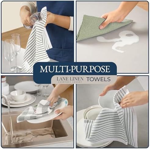 LANE LINEN Kitchen Towel and Pot Holder Sets 20 Pc - Eco Friendly