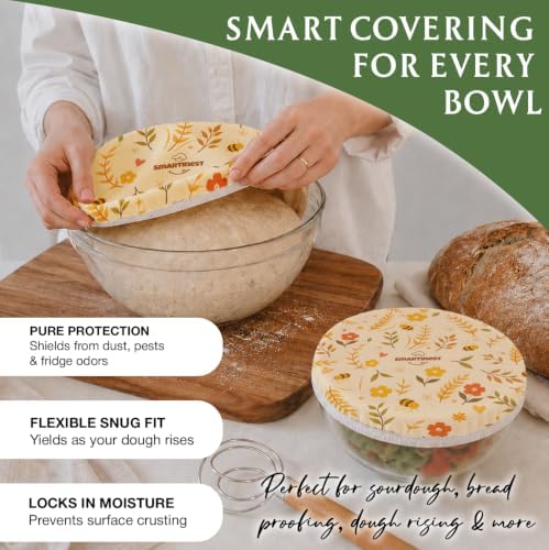 Reusable Beeswax Bowl Covers, 3 Pack, Large