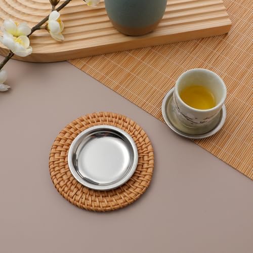 6pcs Stainless Steel Tea Bag Holder Drip Tray Tea Infuser Rest Saucer