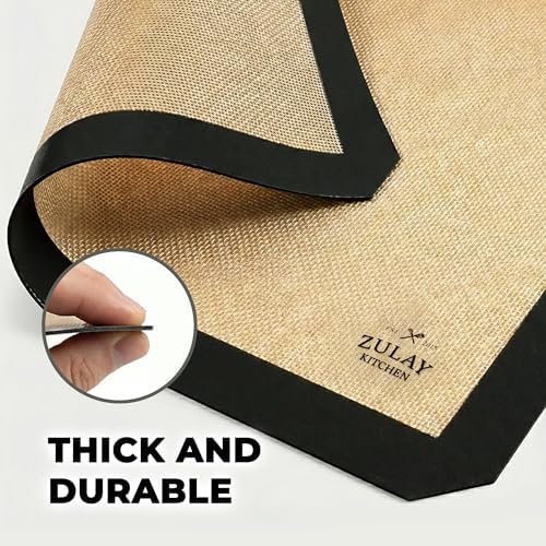 Zulay Kitchen Silicone Baking Mat Sheet Set (3 sizes) - Reusable