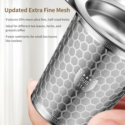 2Pack Tea Infuser Strainers, 316 Stainless Steel Loose Leaf Tea