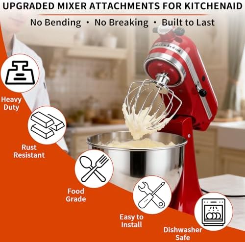3-Piece Kit Stand Mixer Attachments Set for KitchenAid, Reinforced