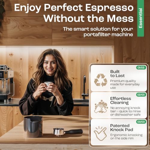 Black Coffee Knock Box for Espresso Grounds