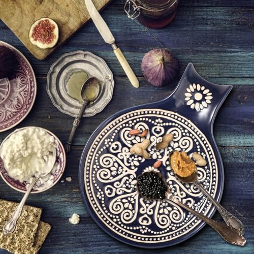 Ceramic Spoon Rest, Cooking Spoon Holder for Kitchen Counter/Stove