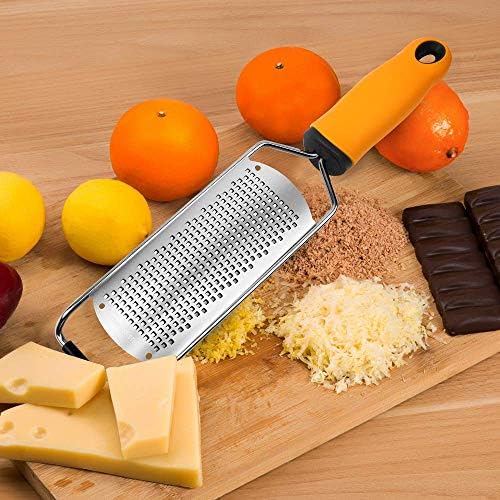 Pro Zester Grater, Lemon Parmesan Zester, Chocolate, With Razor-Sharp