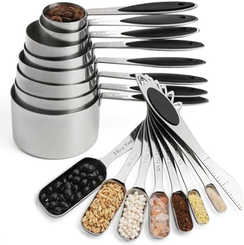 Measuring Cups and Spoons Set of 16 Magnetic Measuring Spoons Set