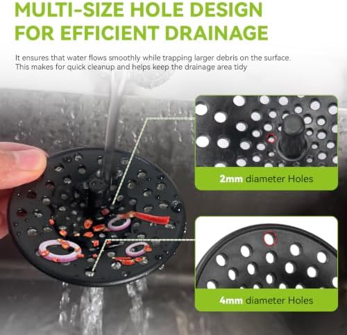 2 Pack 3.14" Kitchen Sink Garbage Disposal Drain Strainer Cover