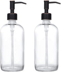 2 Pack Thick Clear Glass Pint Jar Soap Dispenser by Unknown