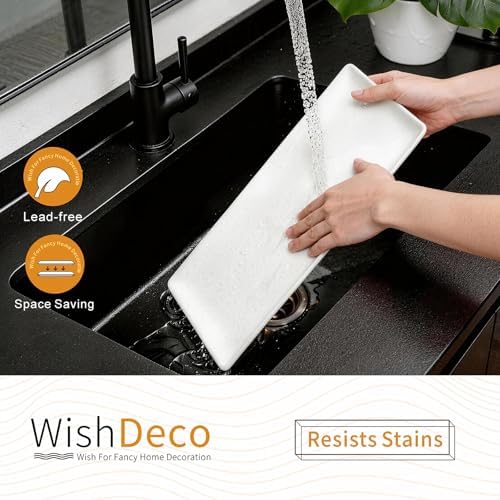 WishDeco Large Serving Platter Set of 2, Long Ceramic Serving Tray