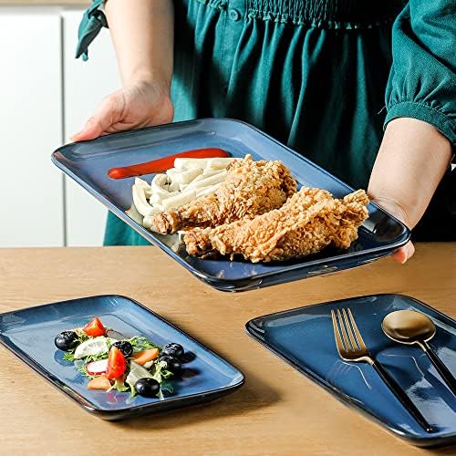 KOOV Rectangular Serving Tray, 14/12/10 Inch Large Serving Platter