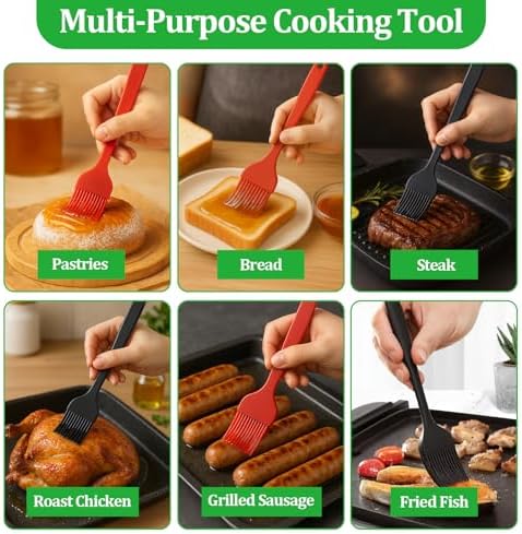 4 PCS Silicone Basting Pastry Brush,Heat Resistant Cooking Brush for