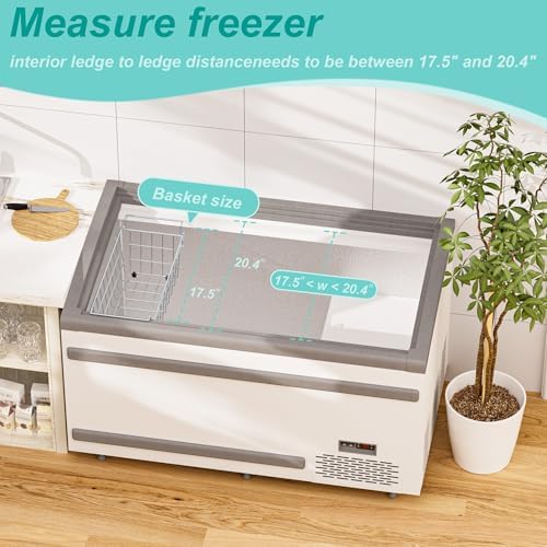 SANNO Chest Freezer Baskets, Stainless Steel Storage Organizer Bins