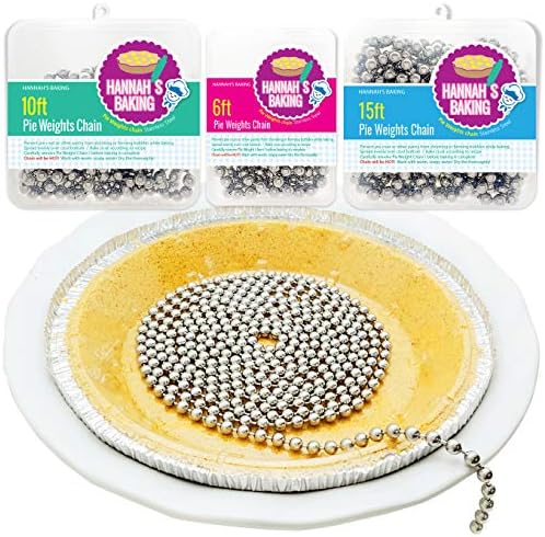 Durable Baking Supplies: 2 Pack Stainless Steel Chain Pie Weights