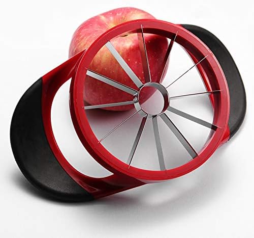 Apple Slicer and Corer, 12-Blade Stainless Steel with Red Frame
