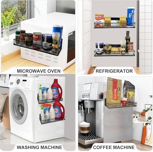 Bruda 2 Pack Large Magnetic Spice Rack Organizer