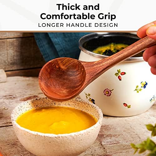 Acacia Wood Spatula and Teak Ladle Set