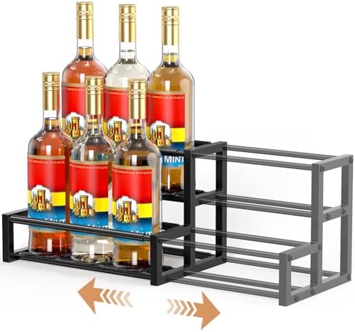 Expandable Coffee Syrup Organizer, 6-12 Bottle Stand