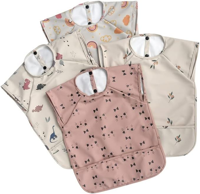 Waterproof Baby Bibs, Infant Toddler Extra Cover Feeding Bib - Image 3