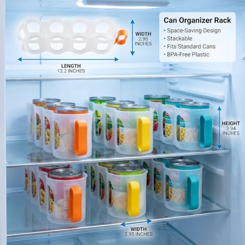 3 Pack Can Organizer for Fridge Stackable Soda Can Storage Rack