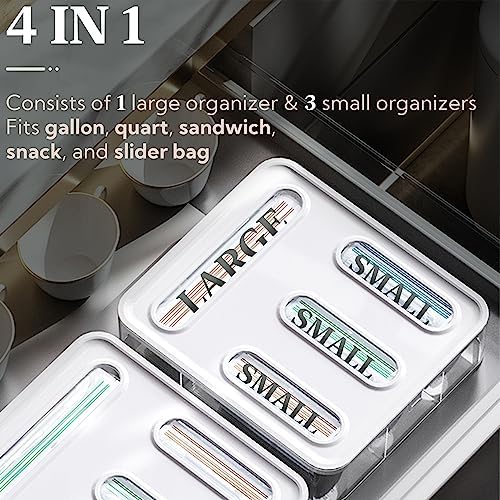 Kitchen Storage Bag Organizer, Acrylic Baggie organizer for Drawer