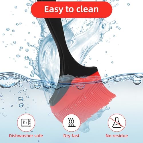 Silicone Basting Pastry Brush, 2 Pcs 3.94 Inch Extra Wide Basting