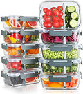 KOMUEE 10 Packs 30oz Glass Meal Prep Containers