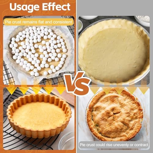 1 Pack 2.5 lb Pie Weights 100pcs Parchment Paper Liners, Pie Baking