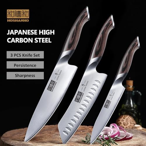HOSHANHO 3 Pieces Japanese Kitchen Knife Set