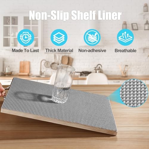 Songrey Non-Slip Shelf Cabinet and Drawer Liner, 12IN x 20FT, Dark
