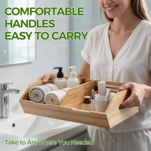 Extra Large Bamboo Pantry Storage Bins-Potato and Onion Food Storage