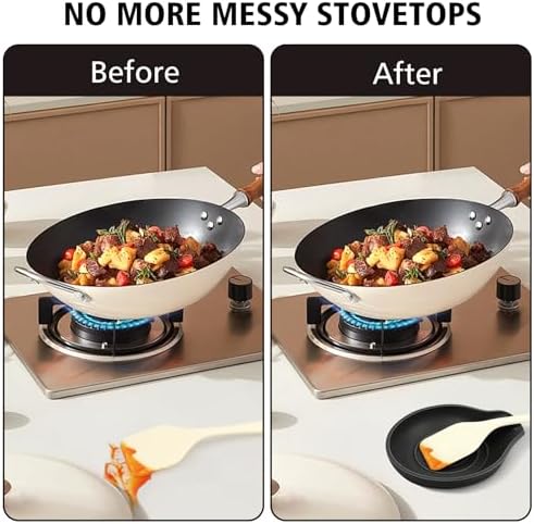 VanlonPro Silicone Spoon Rest for Stove Top - BPA-Free, Heat-Resistant