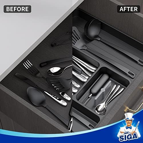 MR.SIGA Expandable Silverware Organizer, Flatware Organizer for Drawer