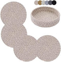 Coga Trivets for Hot Dishes, 4 Pack 7 Inch Cotton Hot Pads for Kitchen