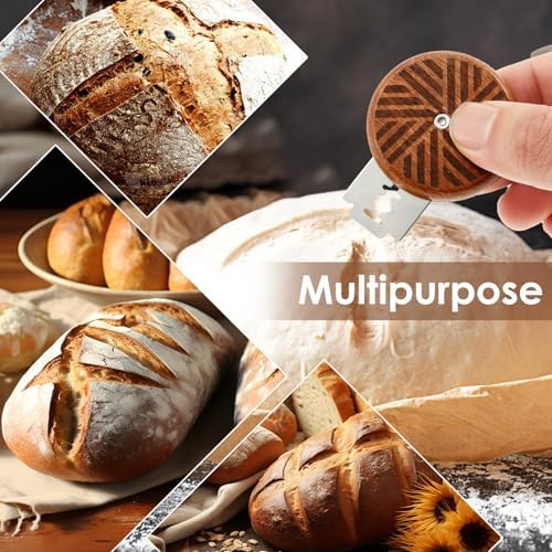 Wooden Bread Lame Slashing Tool, Dough Scoring Knife with 15 Blades