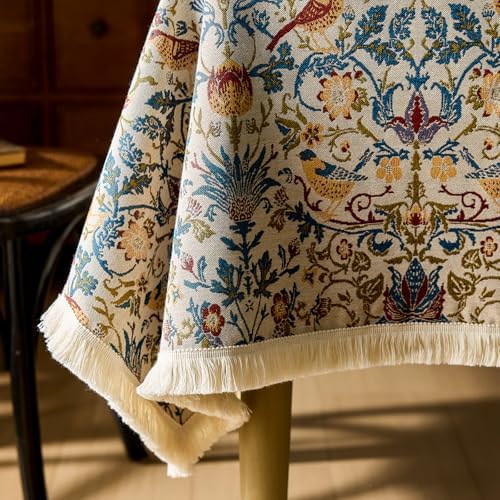 Farmhouse Floral Tablecloths Rectangular Vintage Table Cloth with