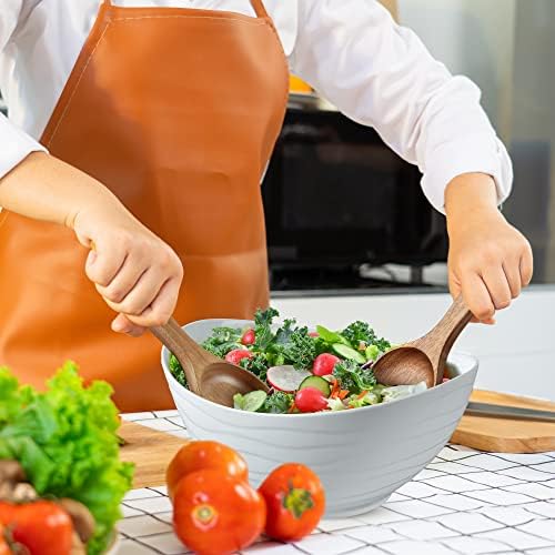 KITEISCAT Extra Large Elegant Ceramic Oval Salad Bowl Set with Premium