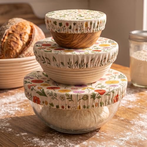 Reusable Beeswax Bowl Covers, 3 Pack, 12/10/8 Inch