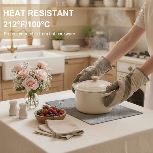 homing Faux Leather Heat Resistant Placemats 6 Packs
