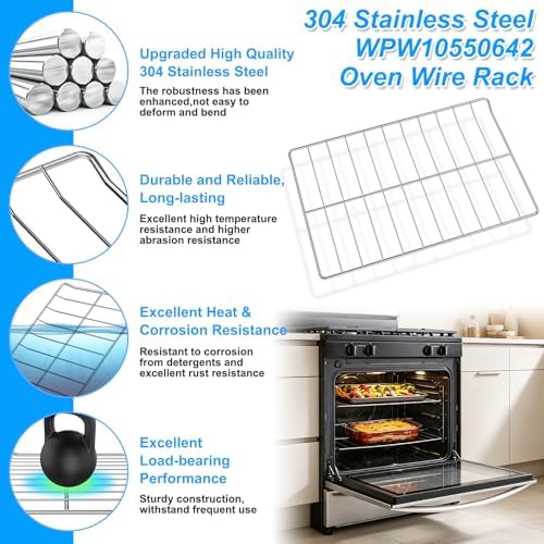 UPGRADE WPW10550642 Oven Rack Replacement For Whirlpool Oven Racks