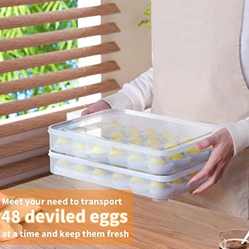 77L Deviled Egg Containers with Lid, Set of 2