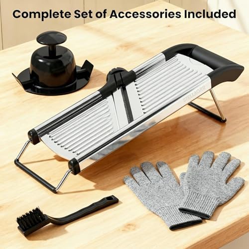 Mandoline Slicer with Julienne Blade, Stainless Steel