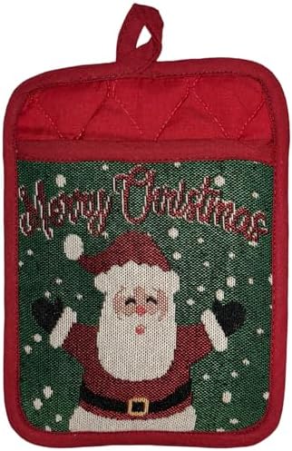 Set of 10, Snowfall Laughing Santa Claus Saying Merry Christmas Design
