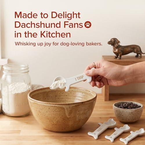 Dachshund Gifts Measuring Spoons Set of 4, Cute Kitchen Accessories