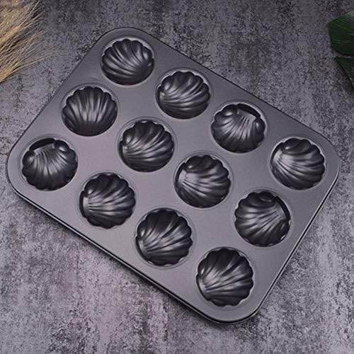 Mold Cake Pan for Madeleine, ZEENEEK 12-Cavity Non-Stick Spherical