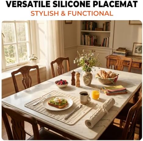 CAKETIME 2 Pack Multicolor Silicone Dish Drying Mat for Kitchen